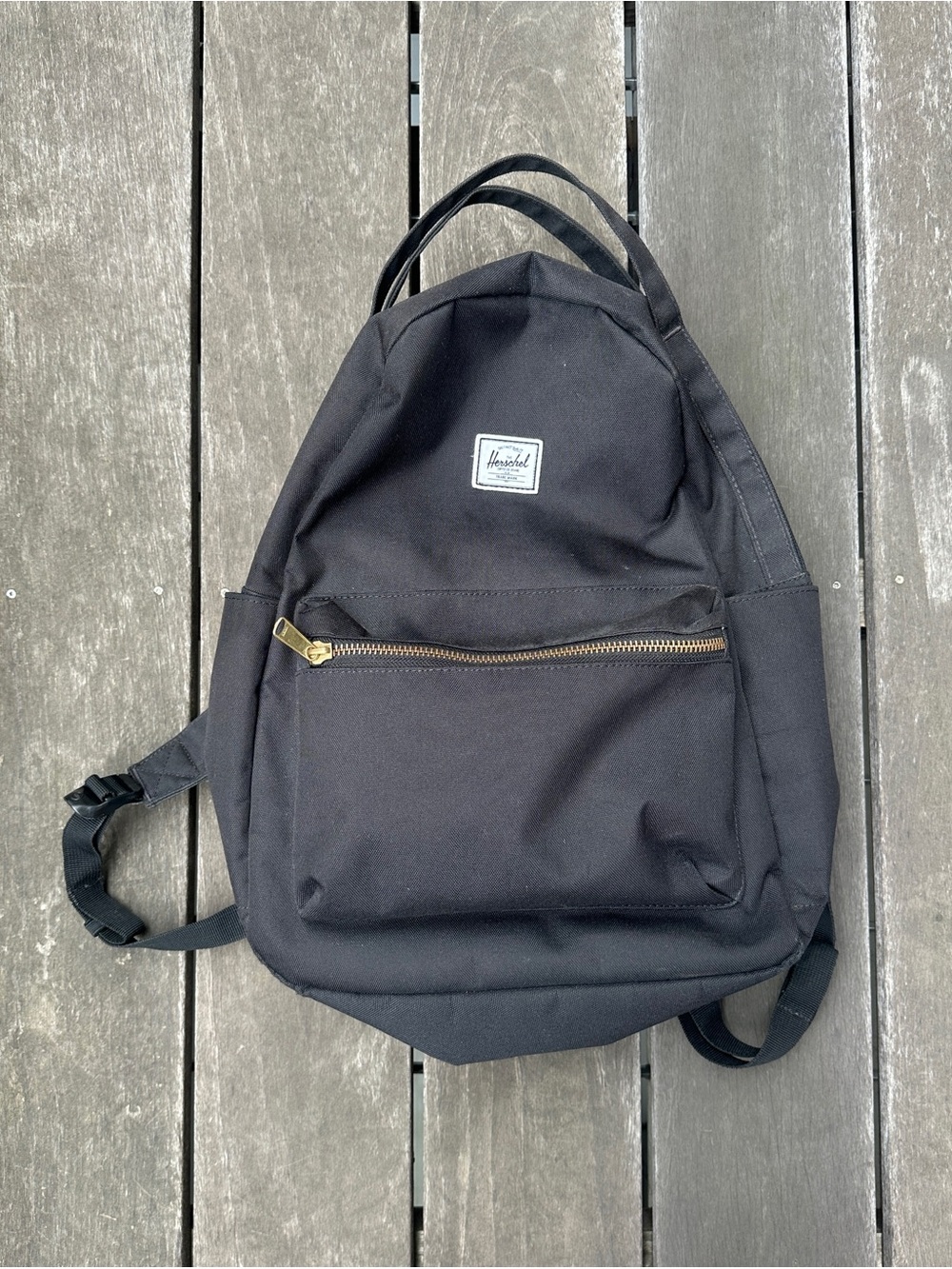 Herschel Supply Company Black Backpack with Gold Hardware